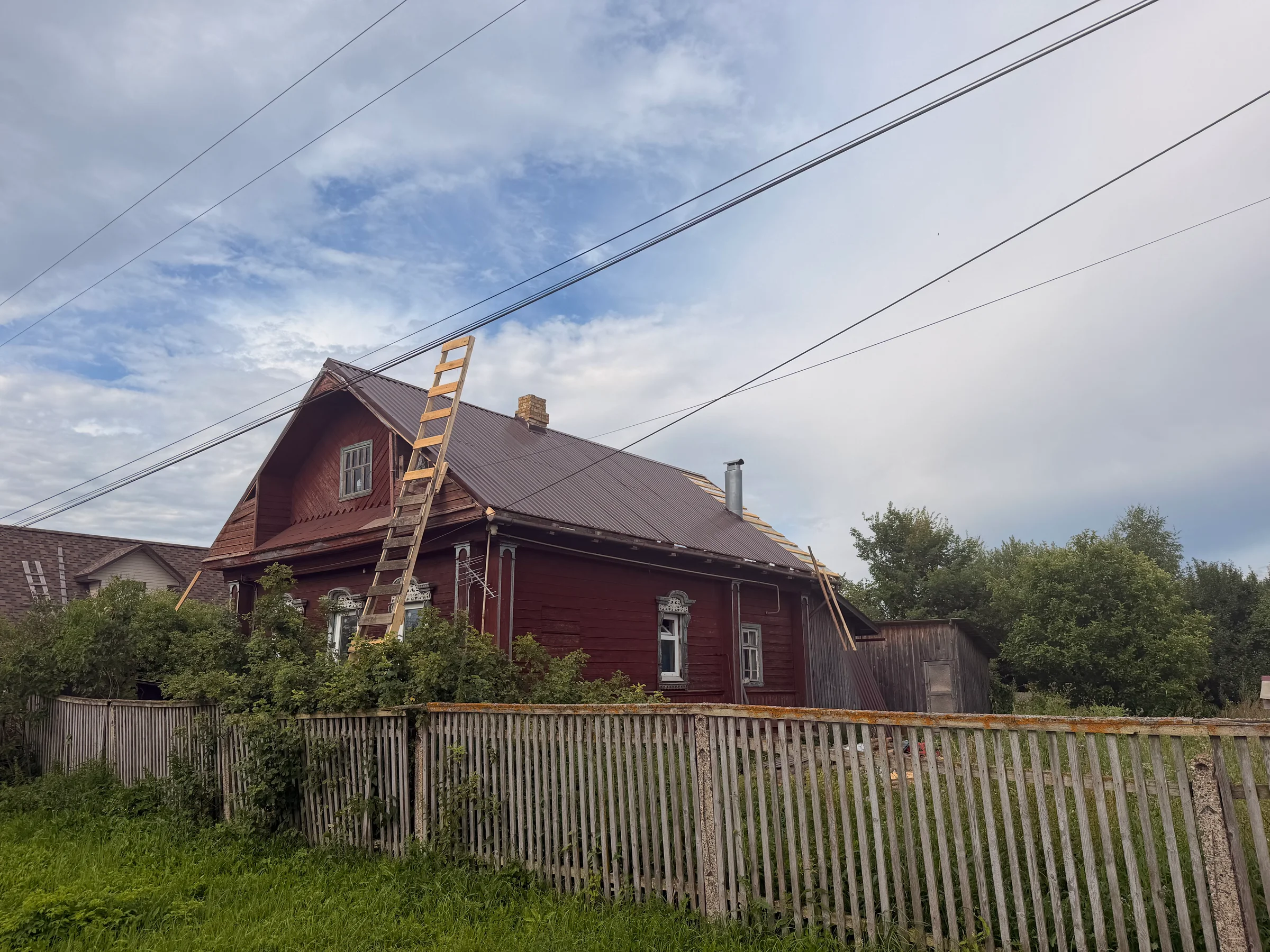 Двухскатная крыша за 4 дня профнастил